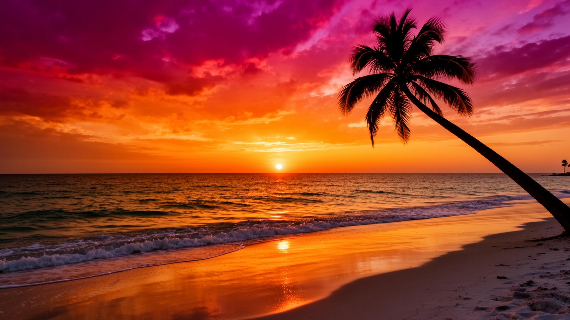 Florida sunset over the ocean